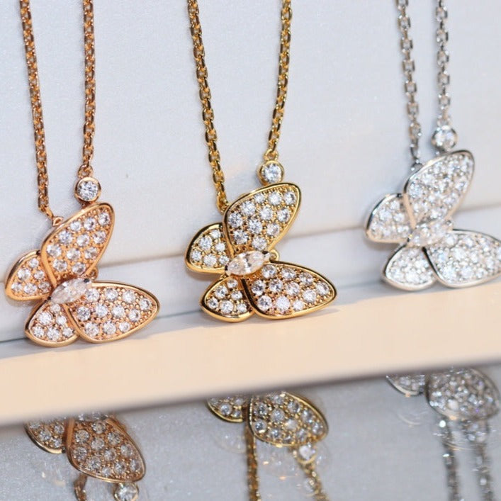[MIRA]BUTTERFLY DIAMOND NECKLACE