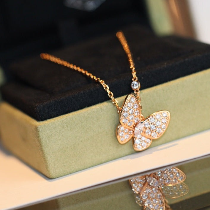[MIRA]BUTTERFLY DIAMOND NECKLACE
