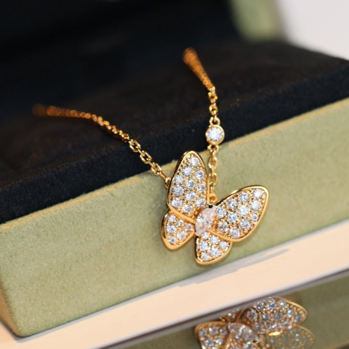 [MIRA]BUTTERFLY DIAMOND NECKLACE