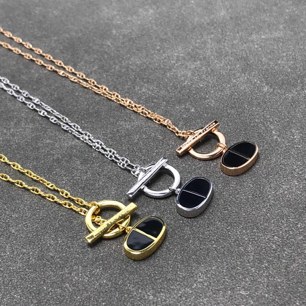 [MIRA]CHAINE VERSO BLACK CERAMIC  NECKLACE