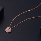 [MIRA]AMULETTE ROSE GOLD PINK MOP NECKLACE