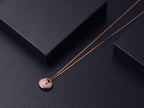 [MIRA]AMULETTE ROSE GOLD PINK MOP NECKLACE