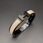 [MIRA]H BRACELET 12MM BLACK BEIGE CERAMIC