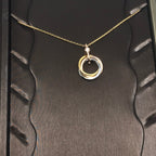 [MIRA]TRINITY SILVER GOLD PINK GOLD NECKLACE