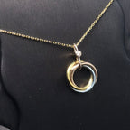 [MIRA]TRINITY SILVER GOLD PINK GOLD NECKLACE