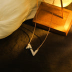 [MIRA]VOLT SILVER DIAMOND PEDANT NECKLACE