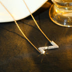 [MIRA]VOLT SILVER DIAMOND PEDANT NECKLACE