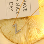 [MIRA]VOLT SILVER DIAMOND PEDANT NECKLACE