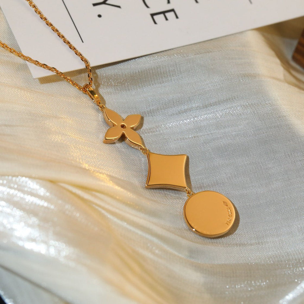[MIRA]STAR AND SUN DIAMOND PINK GOLD NECKLACE