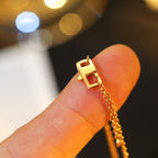 [MIRA]STAR AND SUN DIAMOND PINK GOLD NECKLACE
