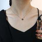 [MIRA]SUN PEDANT PINK GOLD 1 DIAMOND NECKLACE
