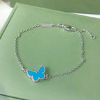 [MIRA]BUTTERFLY TURQUOISE BUTTERFLY BRACELET SILVER