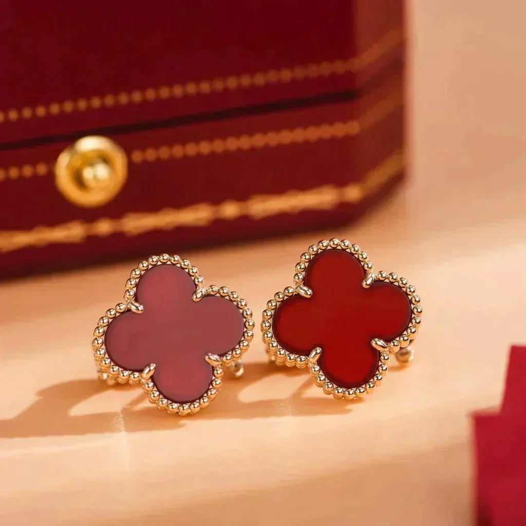 [MIRA]CLOVER MEDIUM 1 MOTIFS CARNELIAN  EARRINGS