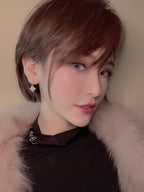[MIRA]DOUBLE STAR PINK GOLD MOP DROP EARRINGS