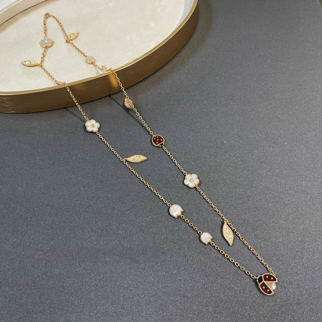 [MIRA]LUCKY SPRING 15 MOTIFS GOLD NECKLACE