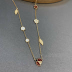 [MIRA]LUCKY SPRING 15 MOTIFS GOLD NECKLACE
