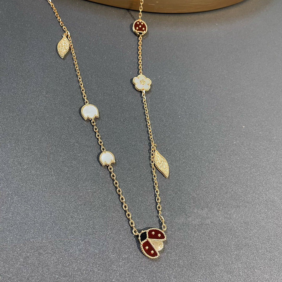 [MIRA]LUCKY SPRING 15 MOTIFS GOLD NECKLACE