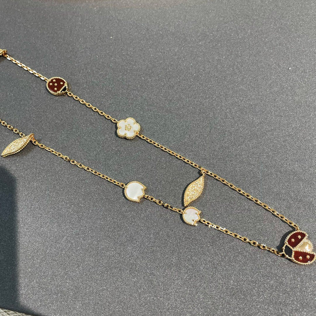 [MIRA]LUCKY SPRING 15 MOTIFS GOLD NECKLACE