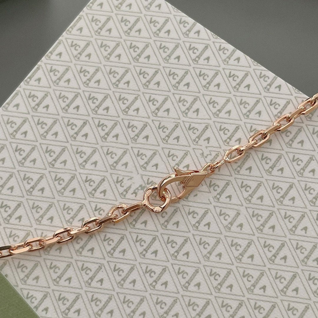 [MIRA]LUCKY SPRING 15 MOTIFS ROSE GOLD NECKLACE