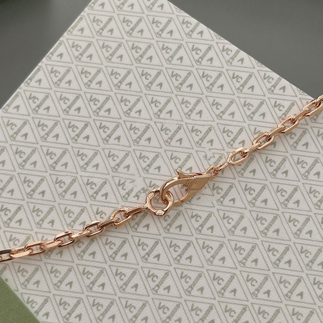 [MIRA]LUCKY SPRING 15 MOTIFS ROSE GOLD NECKLACE