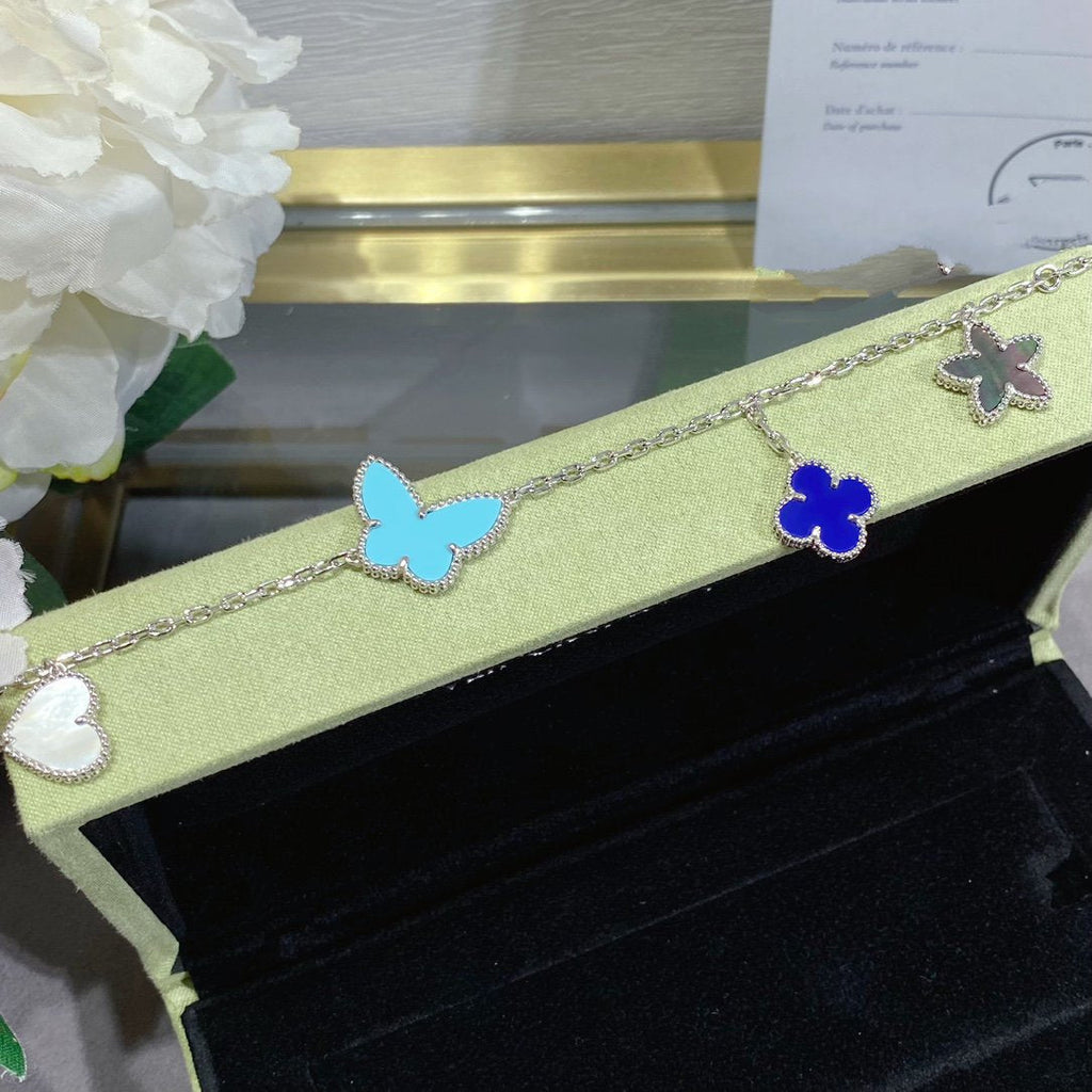 [MIRA]LUCKY SPRING SILVER BRACELET 4 MOTIF