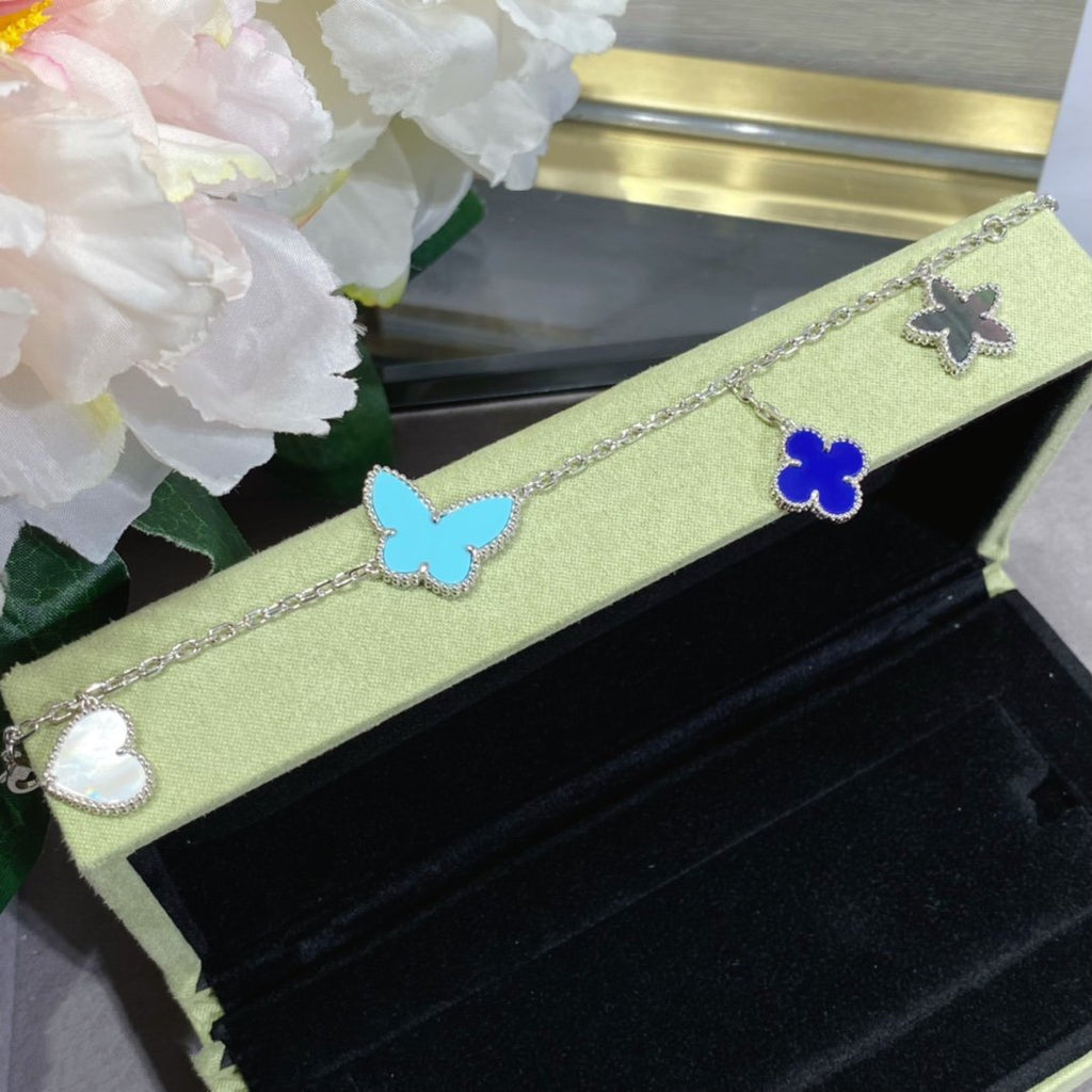 [MIRA]LUCKY SPRING SILVER BRACELET 4 MOTIF