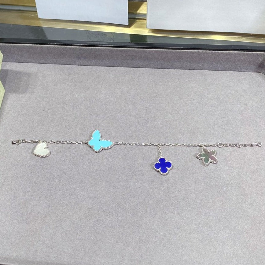 [MIRA]LUCKY SPRING SILVER BRACELET 4 MOTIF