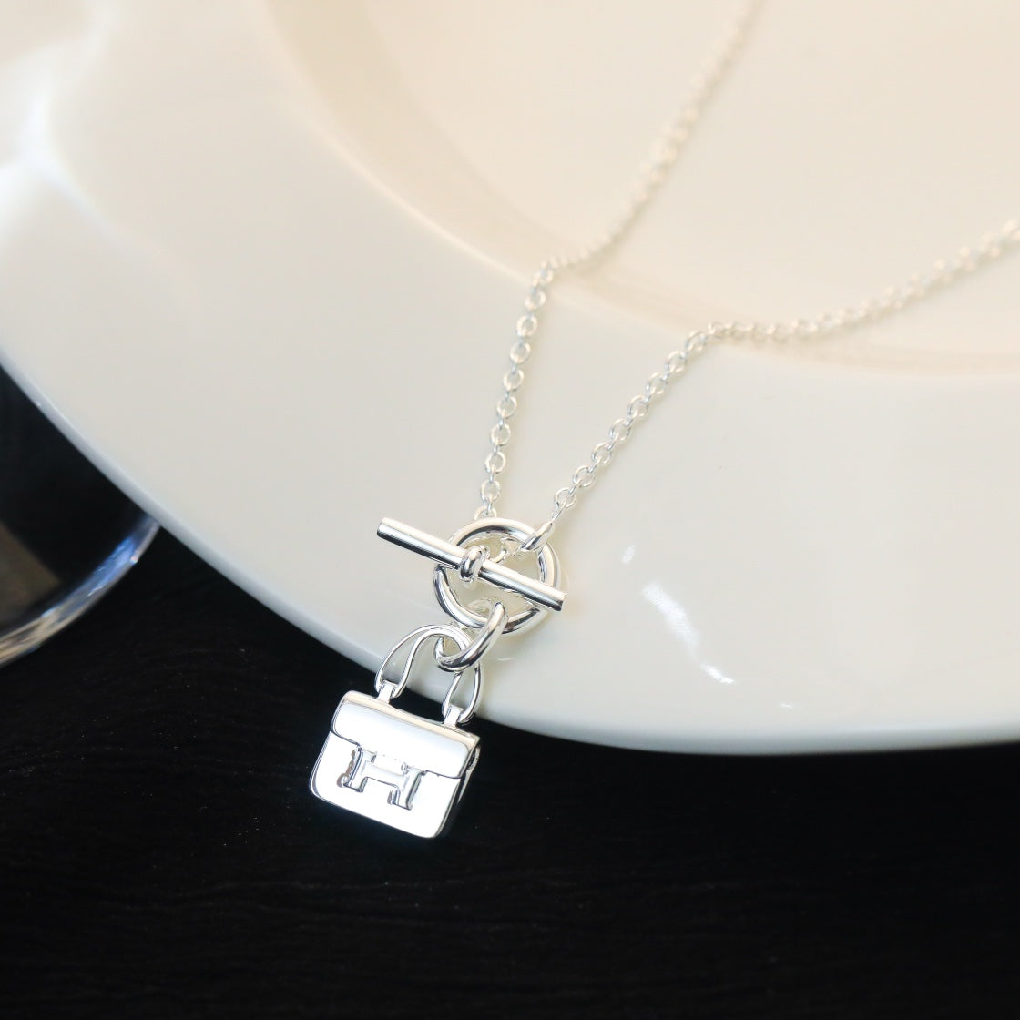 [MIRA]POP H PEDANT SILVER NECKLACE