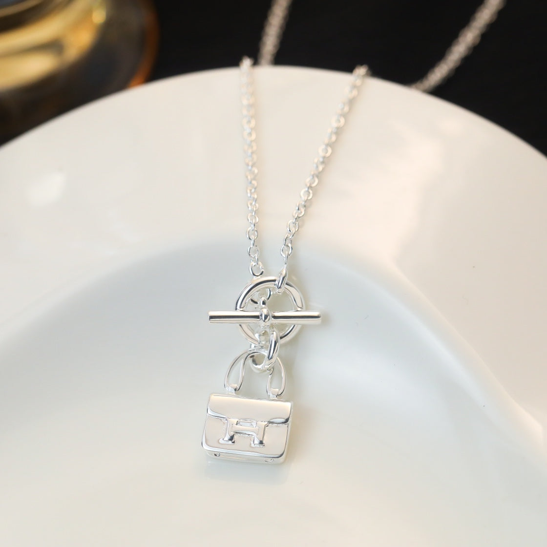 [MIRA]POP H PEDANT SILVER NECKLACE
