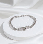 [MIRA]KELLY CHAIN SILVER DIAMOND BRACELET