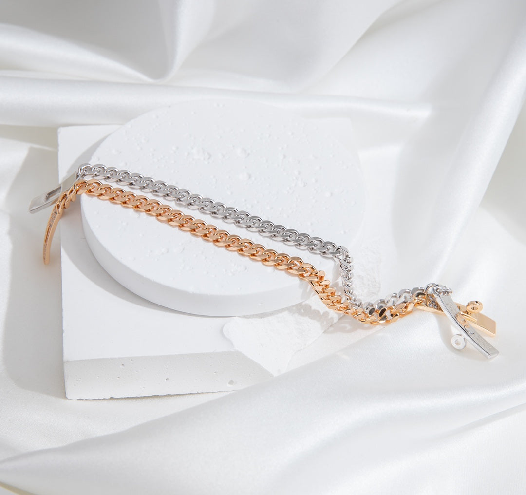 [MIRA]KELLY CHAIN SILVER DIAMOND BRACELET