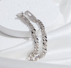 [MIRA]KELLY CHAIN SILVER DIAMOND BRACELET