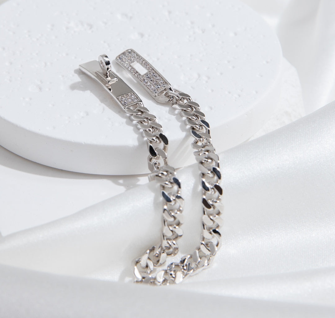 [MIRA]KELLY CHAIN SILVER DIAMOND BRACELET