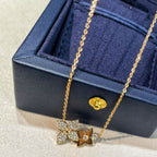 [MIRA]STAR BLOSSOM NECKLACE PINK GOLD DIAMONDS
