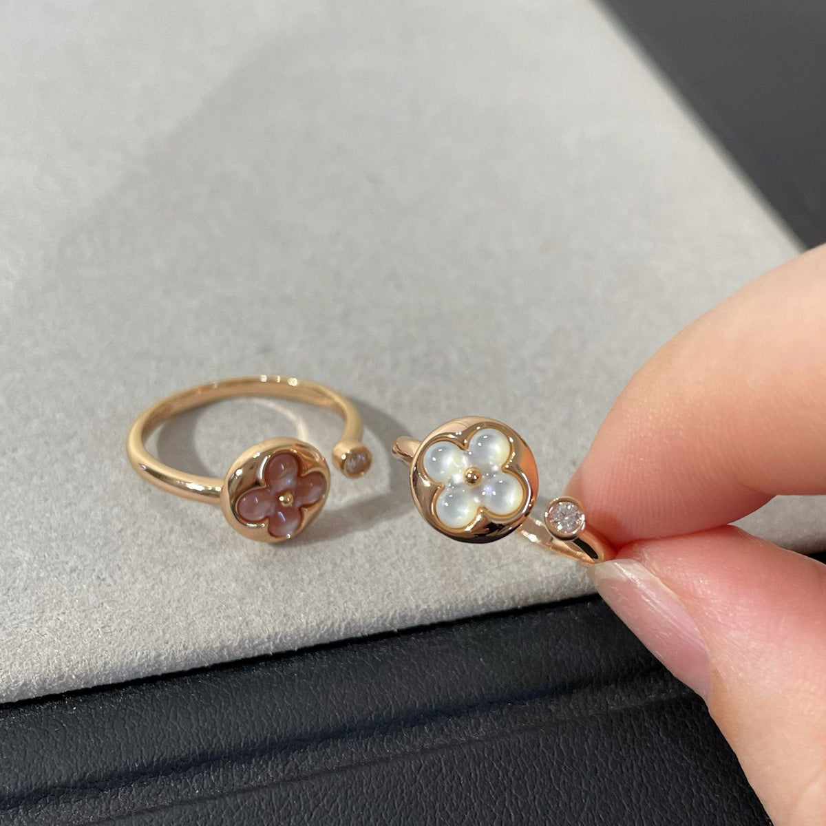 [MIRA]SUN 1 DIAMOND PINK MOP RING