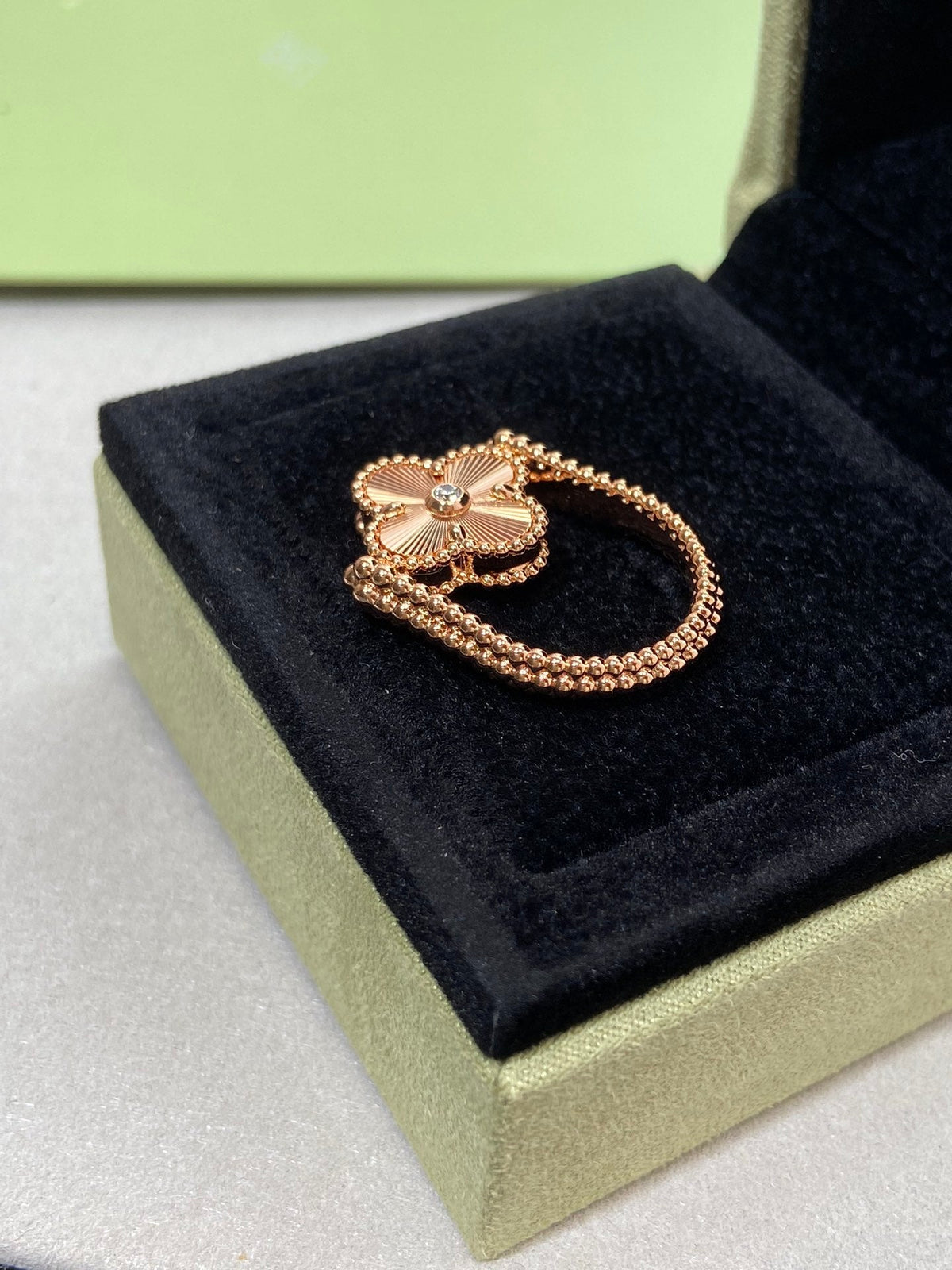 [MIRA]CLOVER RIVERSIBLE ROSE GOLD RING