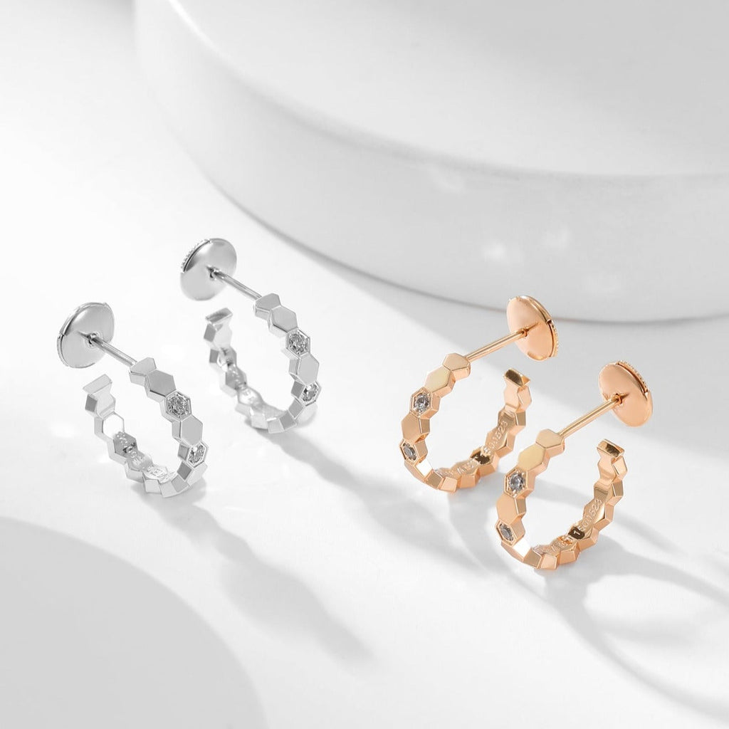[MIRA]BEE LOVE DIAMOND HOOP EARRINGS