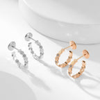 [MIRA]BEE LOVE DIAMOND HOOP EARRINGS