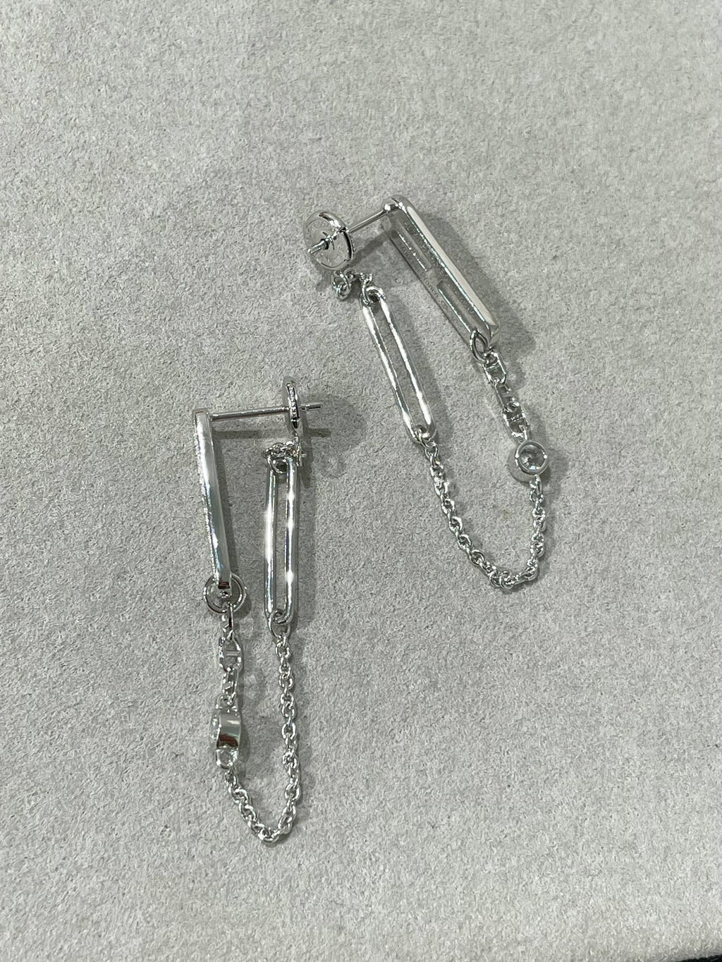 [MIRA]CHAINE CHAOS DIAMOND DROP EARRINGS