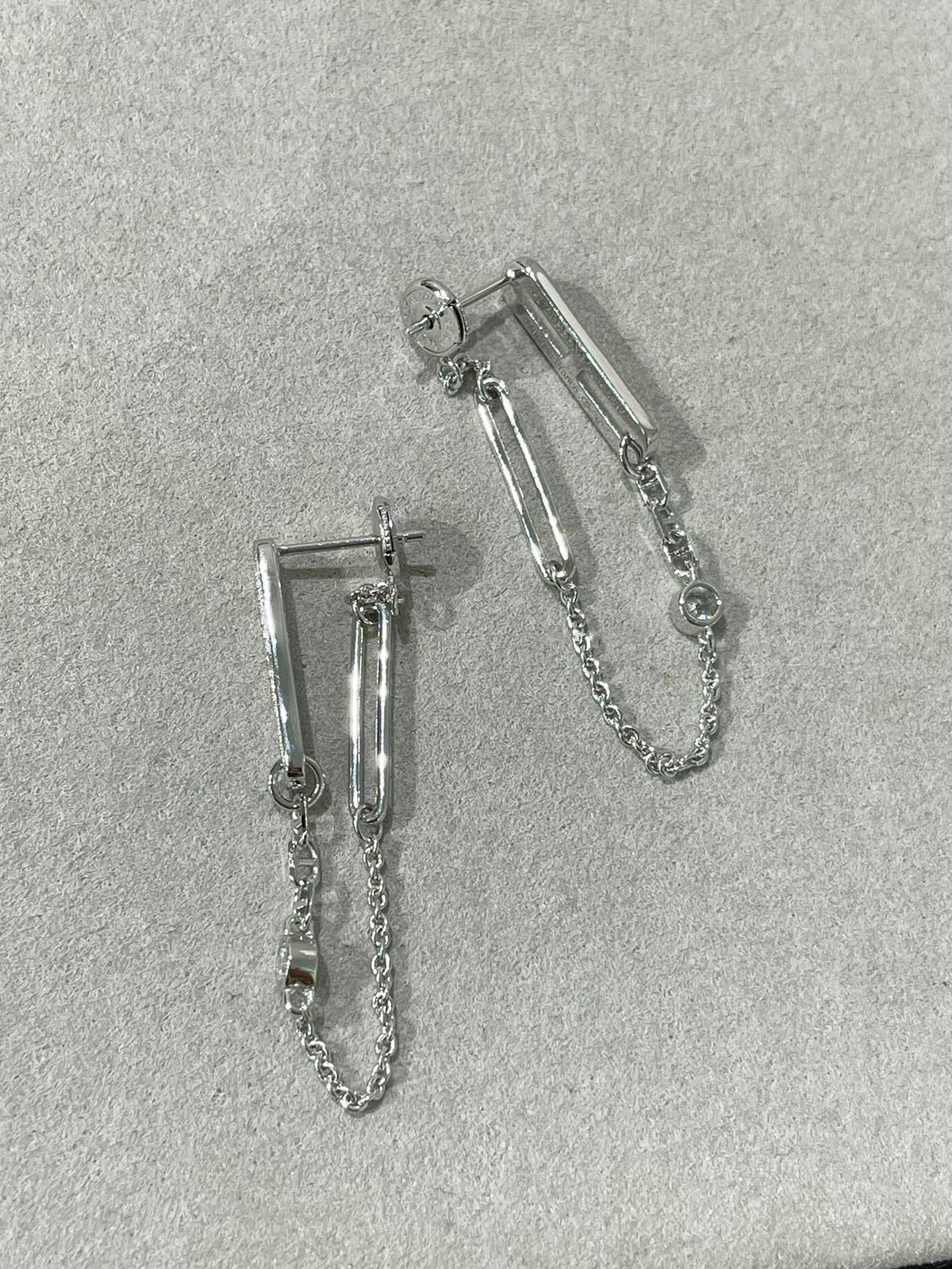 [MIRA]CHAINE CHAOS DIAMOND DROP EARRINGS