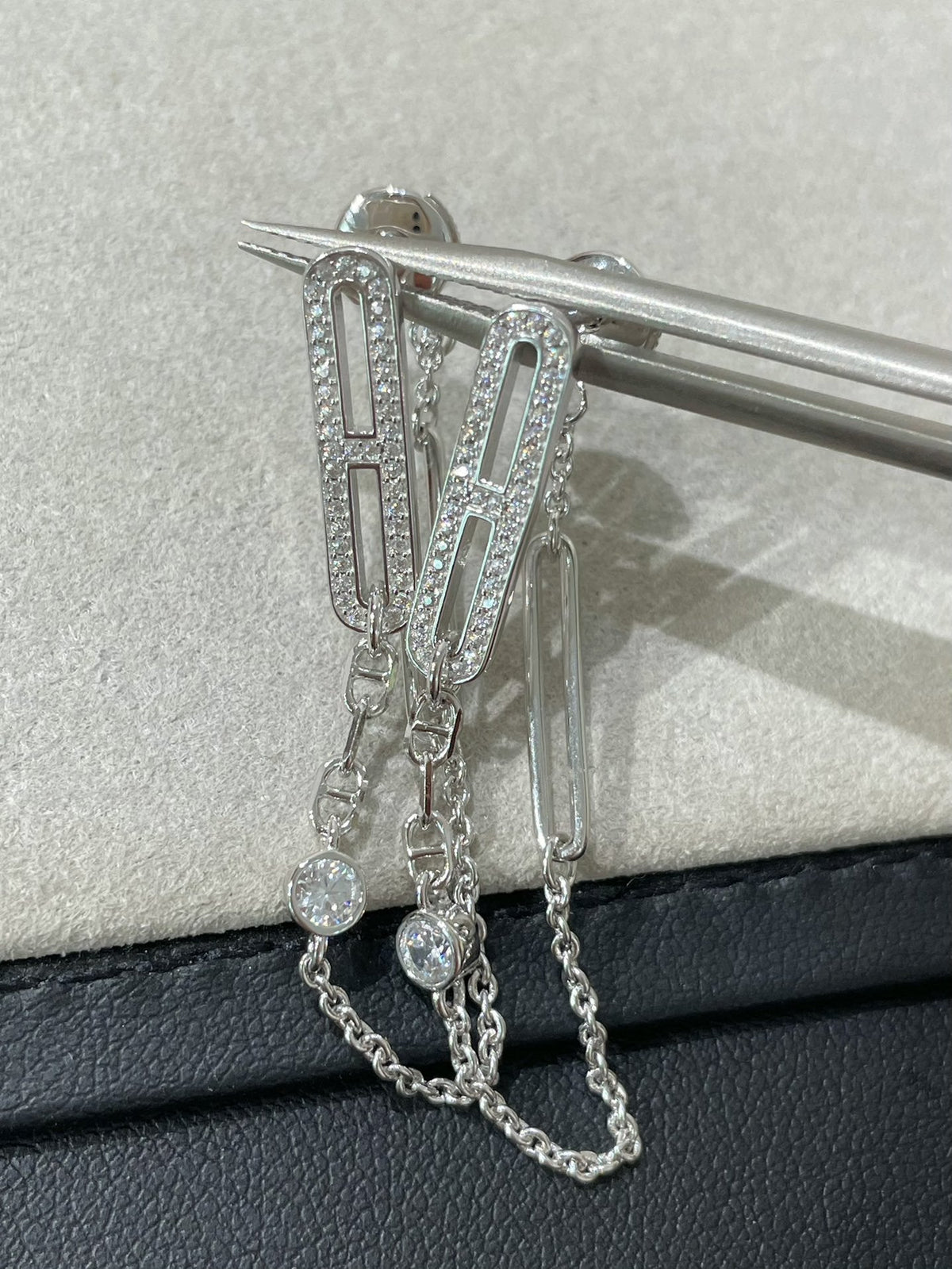 [MIRA]CHAINE CHAOS DIAMOND DROP EARRINGS