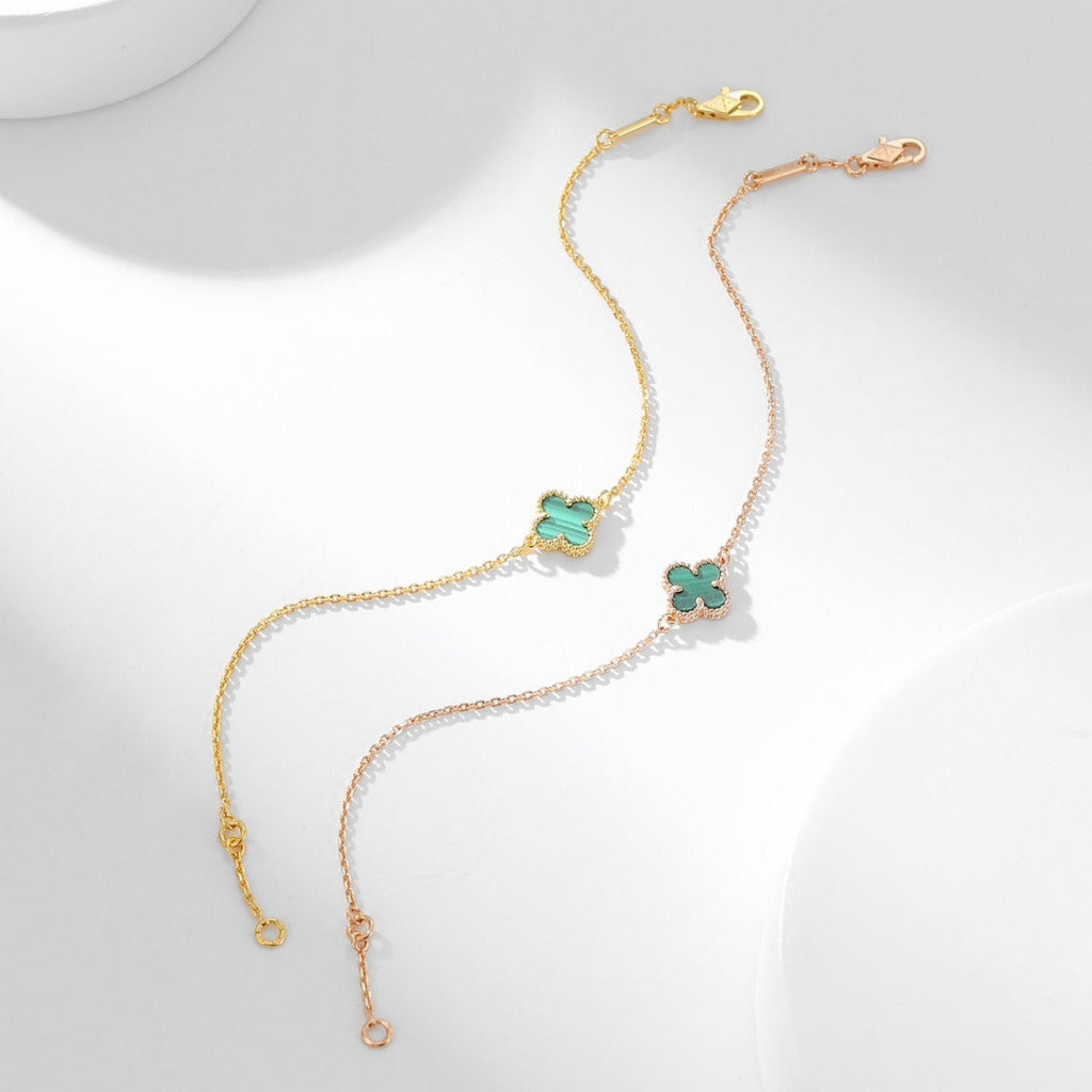 [MIRA]CLOVER BRACELET MALACHITE 1 MOTIF