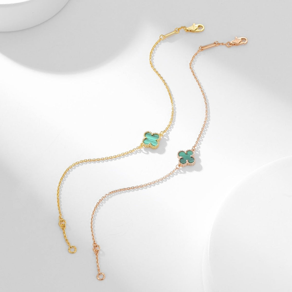 [MIRA]CLOVER BRACELET MALACHITE 1 MOTIF