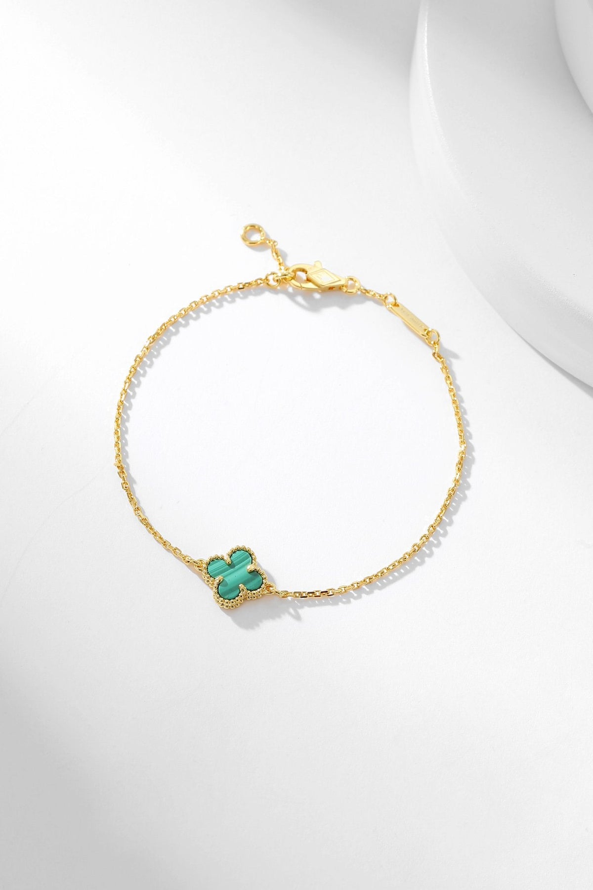 [MIRA]CLOVER BRACELET MALACHITE 1 MOTIF