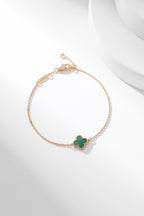 [MIRA]CLOVER BRACELET MALACHITE 1 MOTIF