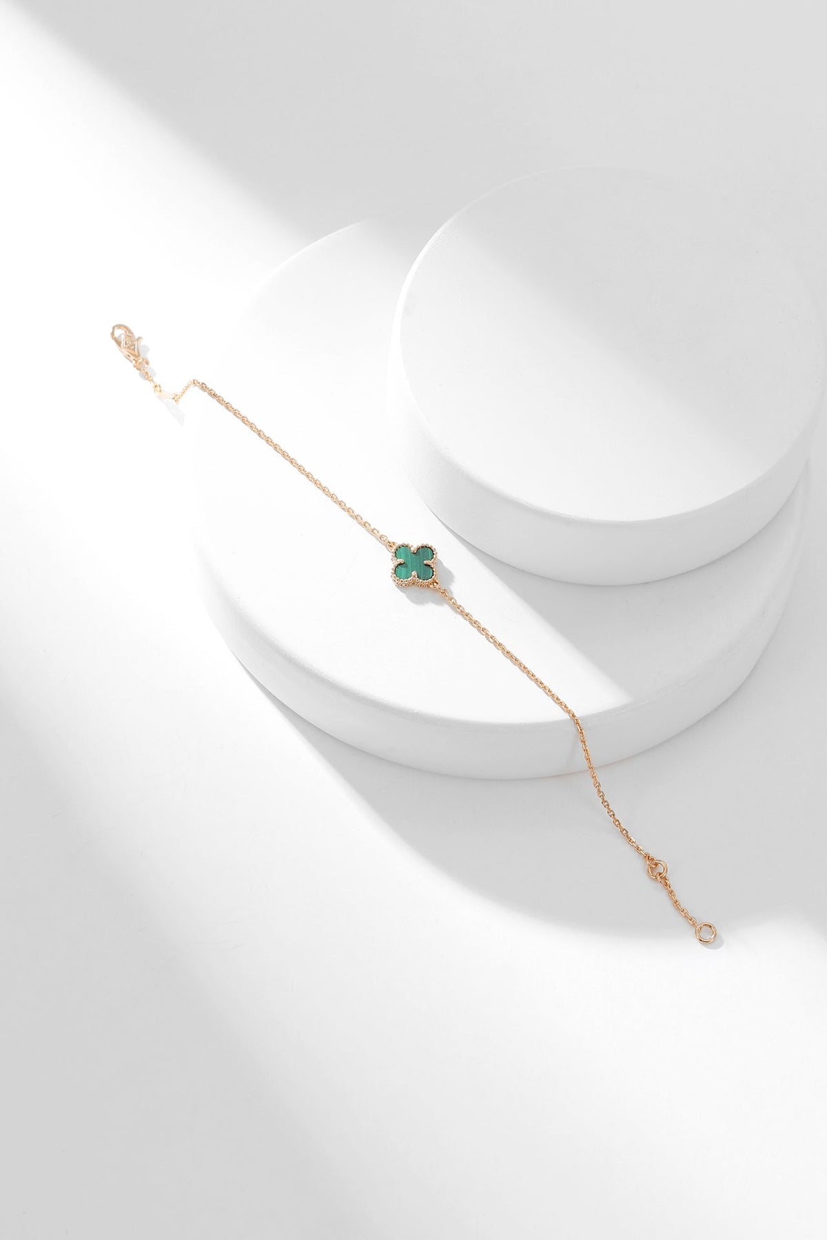 [MIRA]CLOVER BRACELET MALACHITE 1 MOTIF