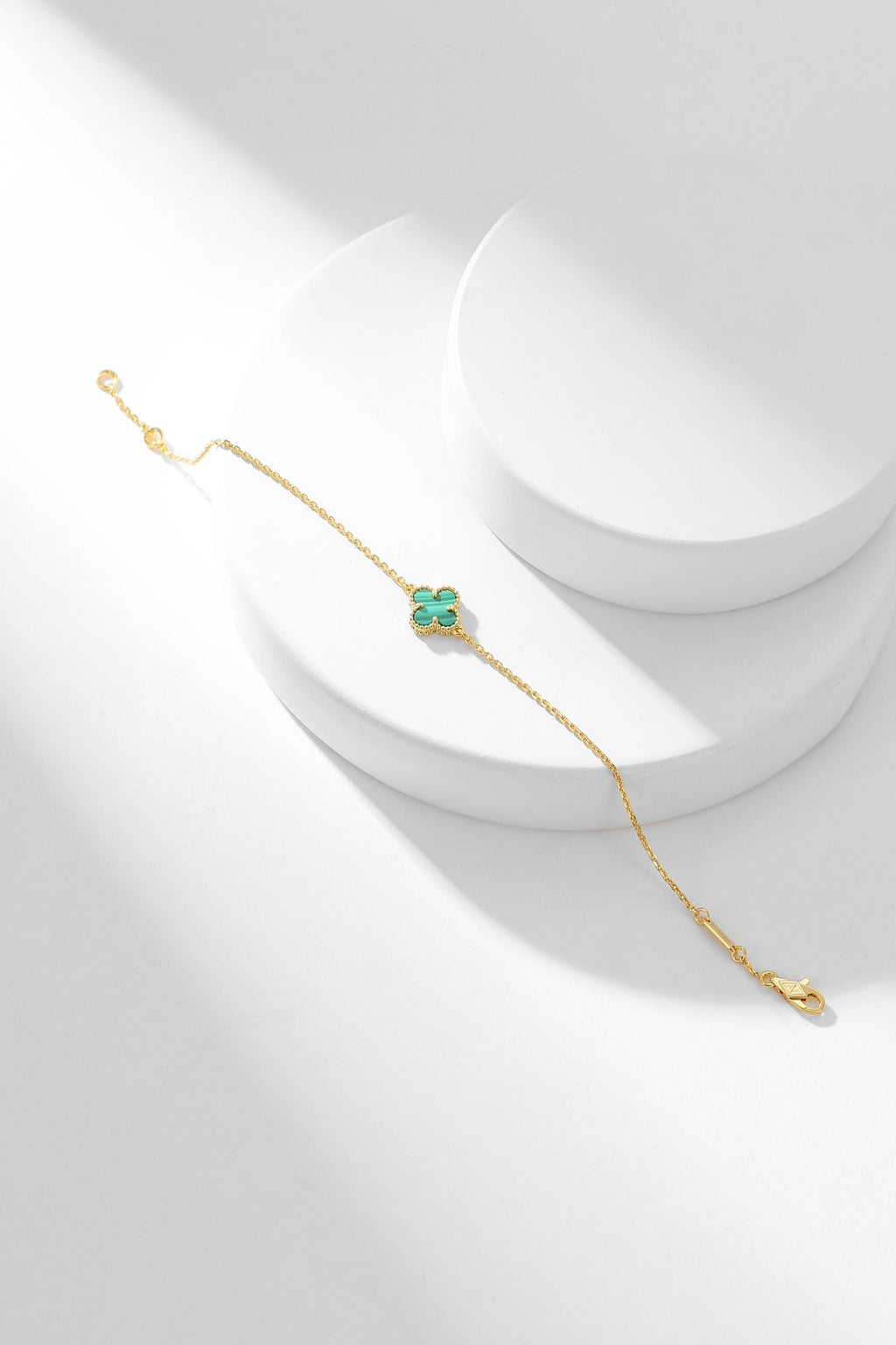 [MIRA]CLOVER BRACELET MALACHITE 1 MOTIF