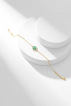 [MIRA]CLOVER BRACELET MALACHITE 1 MOTIF