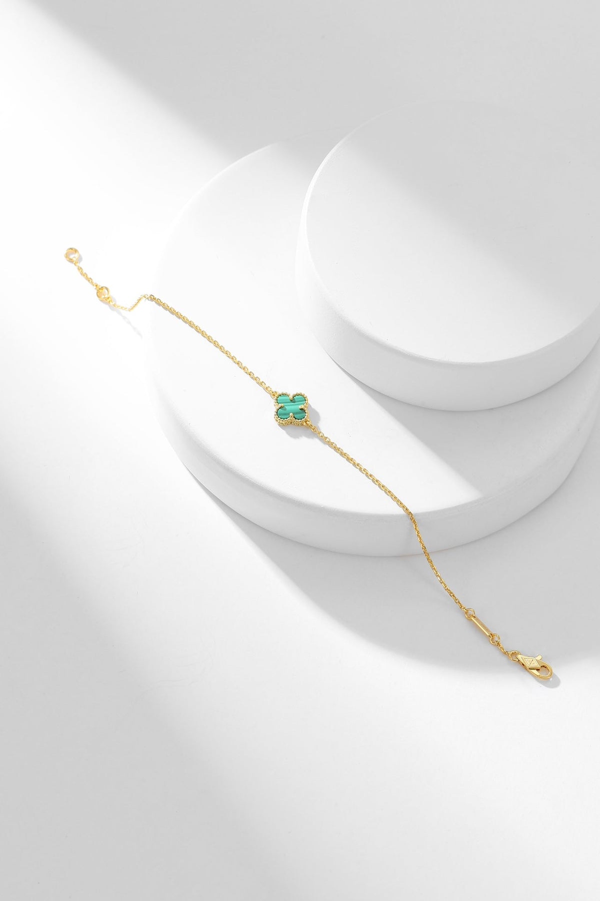[MIRA]CLOVER BRACELET MALACHITE 1 MOTIF