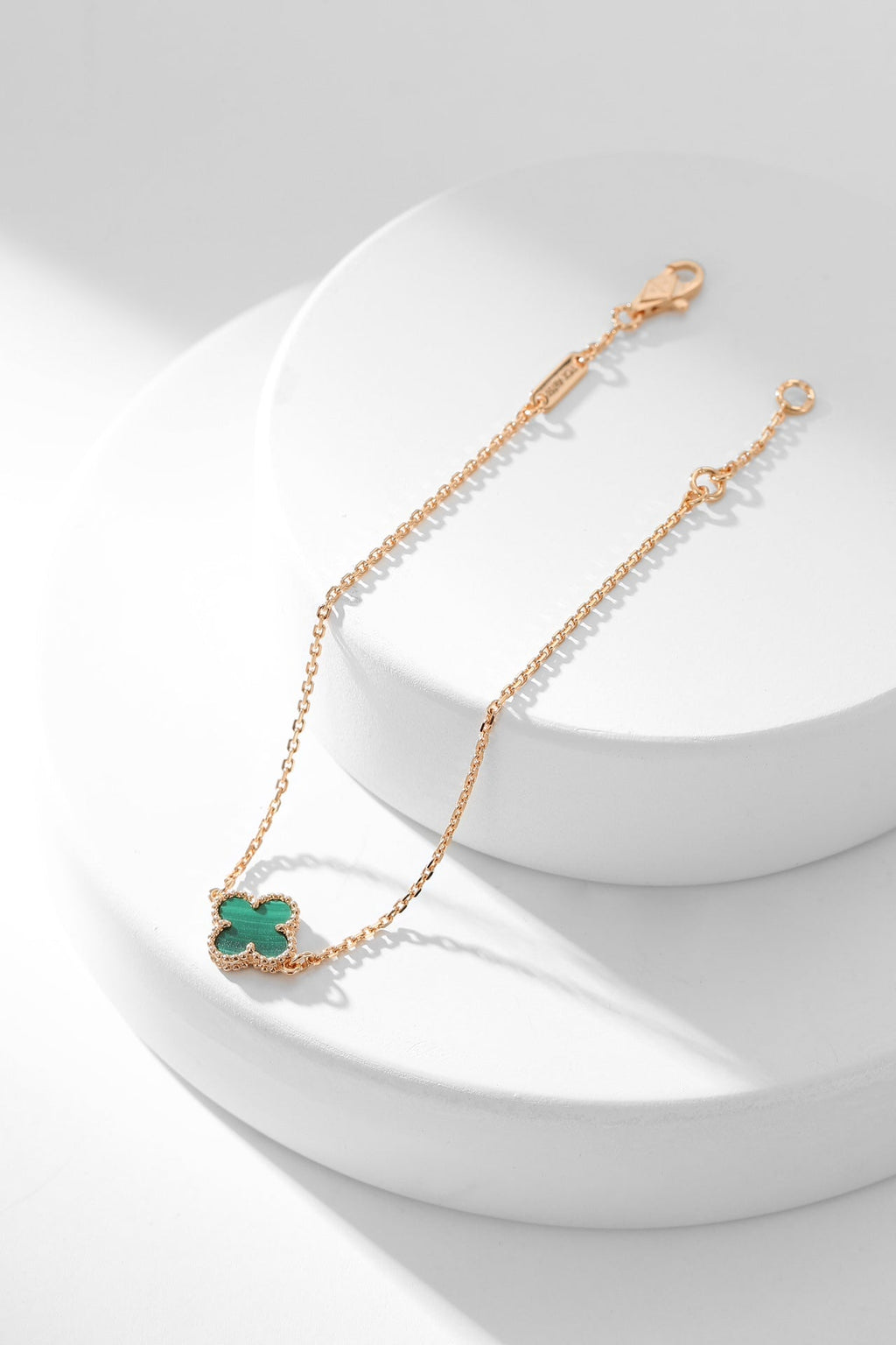 [MIRA]CLOVER BRACELET MALACHITE 1 MOTIF